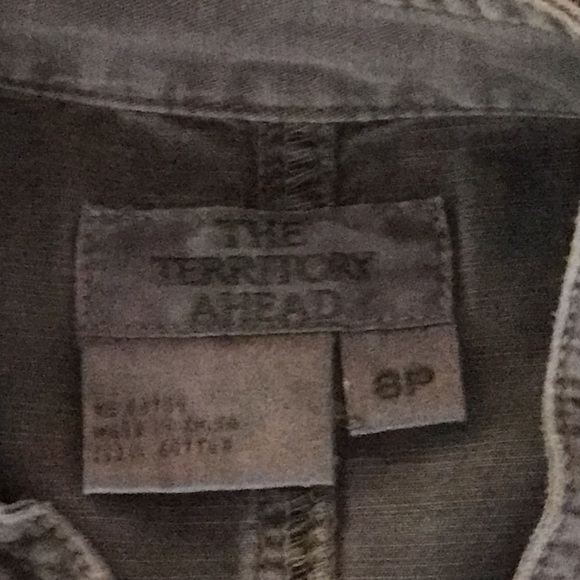 The Territory Ahead Classic Sleeveless, 4 Pocket, Army Green Dress in Size 6P - Picture 6 of 7